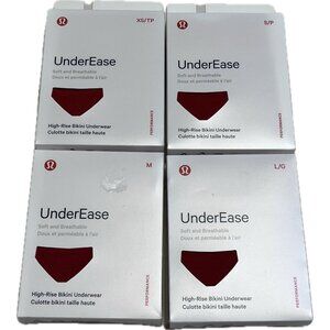 Lululemon UnderEase High-Rise Bikini Underwear XS S Soft Breathable Red